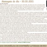 Mensagem do dia - 30.03.2021