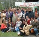 A indiana Priscilla Singh (centro) com as mulheres reunidas no Seminário do Cone-Sul