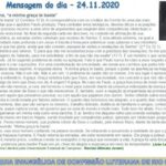 Mensagem do dia - 24.11.2020