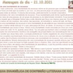 Mensagem do dia - 21.10.2021