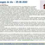 Mensagem do dia - 25.08.2020