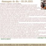 Mensagem do dia - 03.04.2021