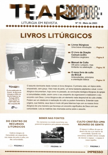 Tear - Liturgia em Revista. Número 10 - Maio 2003