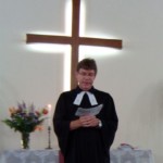 Pastor Klaus no Culto de sua Instalação - Foto; N. Kruger