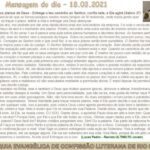 Mensagem do dia - 18.03.2021