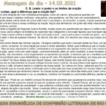 Mensagem do dia - 14.03.2021