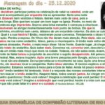 Mensagem do dia - 25.12.2020