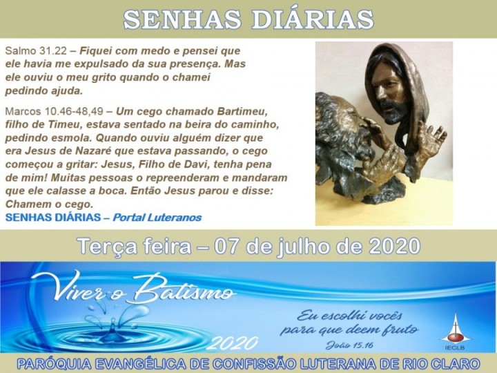 Senhas do dia - 07.07.2020