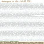 Mensagem do dia - 30.05.2021