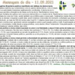 Mensagem do dia - 11.09.2021