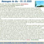 Mensagem do dia - 01.12.2020
