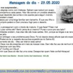 Mensagem do dia - 29.05.2020