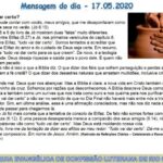Mensagem do dia - 17.05.2020