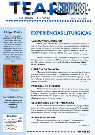 Tear - Liturgia em Revista. Número 22 - Abril 2007