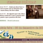 Senhas do dia - 03.12.2020