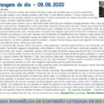 Mensagem do dia - 08.08.2020