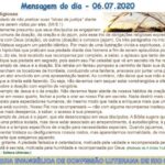Mensagem do dia - 06.07.2020
