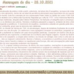 Mensagem do dia - 28.10.2021