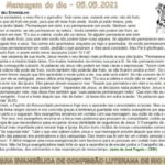Mensagem do dia - 05.05.2021