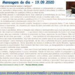 Mensagem do dia - 19.09.2020