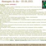 Mensagem do dia - 20.08.2021