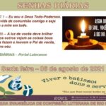 Senhas do dia - 06.08.2021