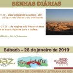Senhas do dia - 26.01.2019