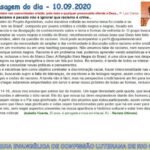 Mensagem do dia - 10.09.2020
