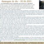 Mensagem do dia - 30.06.2021
