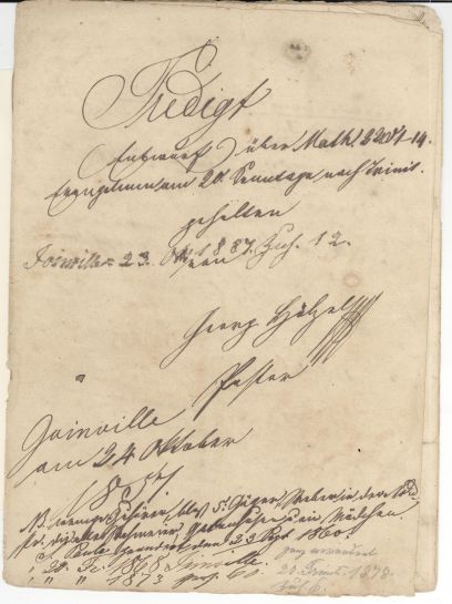 Pastor Georg Hölzel - Predigt/Prédica -  Mateus 22.1-14 - 25/10/1857