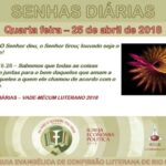 Senhas do dia - 25.04.2018