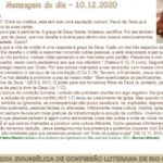 Mensagem do dia - 10.12.2020