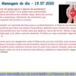 Mensagem do dia - 19.07.2020