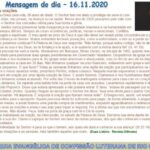 Mensagem do dia - 16.11.2020