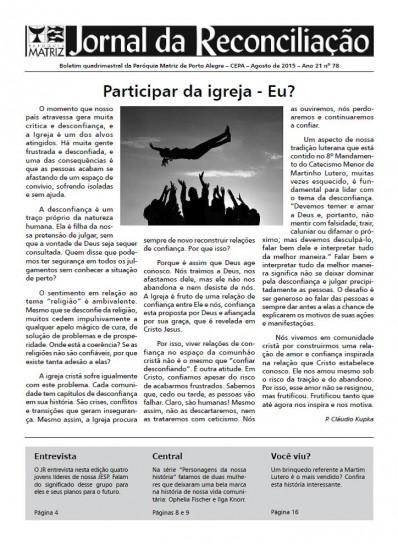 Jornal da Reconciliação. Ano 21