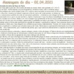 Mensagem do dia - 02.04.2021