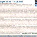 Mensagem do dia - 15.08.2020