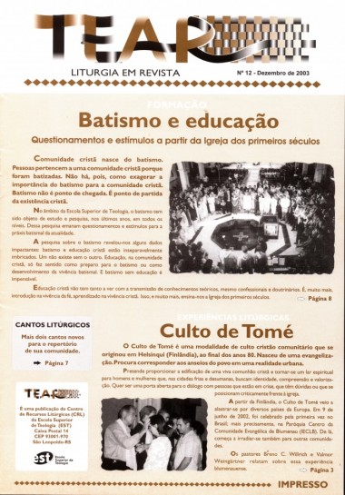 Tear - Liturgia em Revista. Número 12 - Dezembro 2003