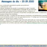 Mensagem do dia - 29.09.2020
