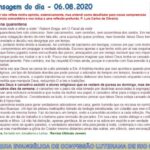 Mensagem do dia - 06.08.2020