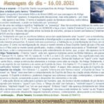 Mensagem do dia - 16.03.2021