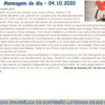 Mensagem do dia - 04.10.2020