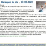 Mensagem do dia - 03.08.2020