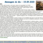 Mensagem do dia - 15.09.2020