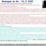 Mensagem do dia - 18.11.2020