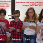 Convite Culto de Confirmação 28.5.17