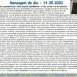 Mensagem do dia - 14.05.2020