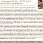 Mensagem do dia - 12.03.2021