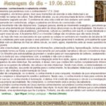 Mensagem do dia - 19.06.2021