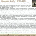 Mensagem do dia - 27.01.2021